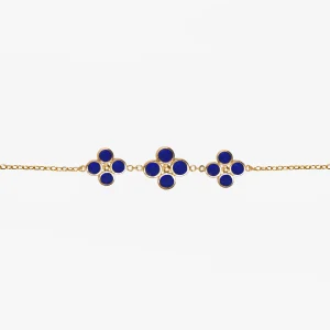 bracelet blue flowers