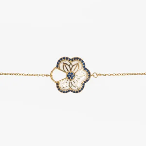 bracelet (white &blue flower)